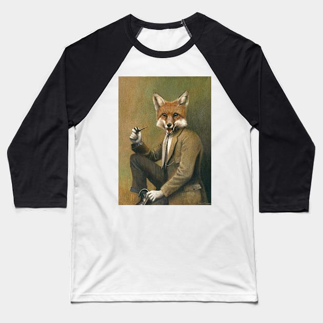 Vintage Mr Fox Baseball T-Shirt by mictomart
